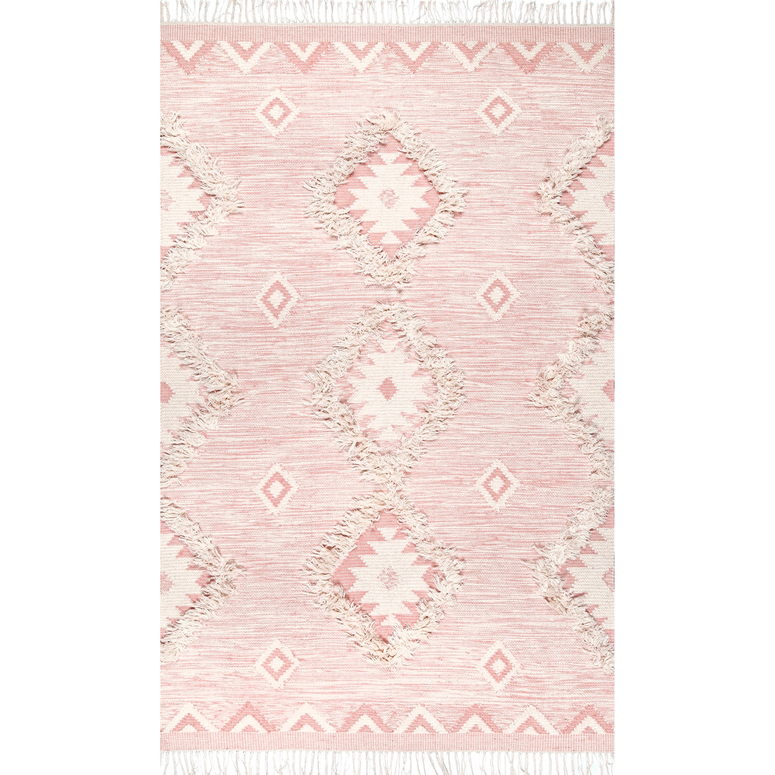 nuLOOM Savannah Moroccan Fringe Area Rug, 6' x 9', Pink