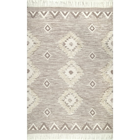 nuLOOM Savannah Moroccan Fringe Area Rug, 8' 6" x 11' 6", Beige