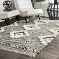 thumbnail image 1 of nuLOOM Savannah Moroccan Fringe Runner Rug, 2' 8" x 6', Black, 1 of 4
