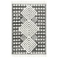 thumbnail image 1 of nuLOOM Saveah High Low Soft Shaggy Moroccan Diamond Tassel Area Rug, 6' 7" x 9', Grey, 1 of 2