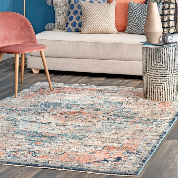 nuLOOM Sawyer Vintage Transitional Multi 4' x 6' Vintage Area Rug