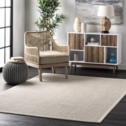 Rugs USA Patricia Jute and Wool Area Rug, 5' x 8', Selma Ivory