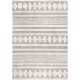 thumbnail image 1 of nuLOOM Senna High Low Textured Diamond Banded Area Rug, 7' 10" x 10', Grey, 1 of 2