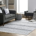thumbnail image 1 of nuLOOM Seraphina Mottled Stipe Cotton Tassel Area Rug, 3' x 5', Gray, 1 of 9