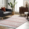 thumbnail image 1 of nuLOOM Seraphina Mottled Stipe Cotton Tassel Area Rug, 4' x 6', Pink, 1 of 9