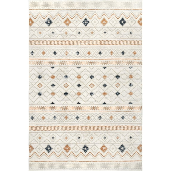 nuLOOM Sevanna Distressed Tribal Trellis Area Rug, 4' x 6', Beige