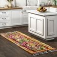 thumbnail image 1 of nuLOOM Shania Medallion Shaggy Area Rug, 2' 8" x 8', Multi, 1 of 3