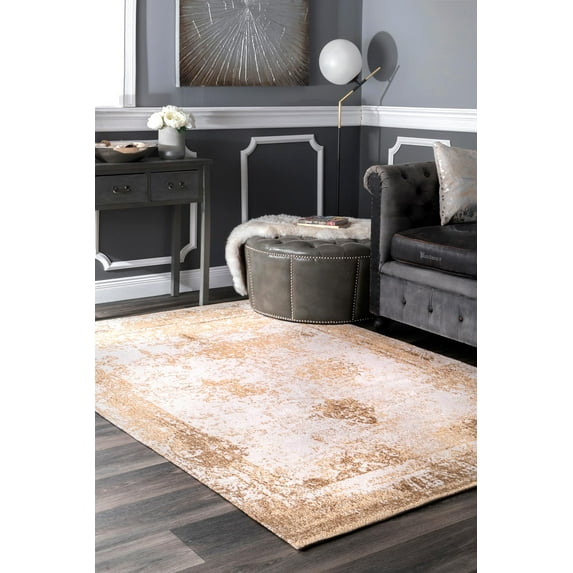 nuLOOM Shawanna Vintage Wool Area Rug, 4' x 6', Sand