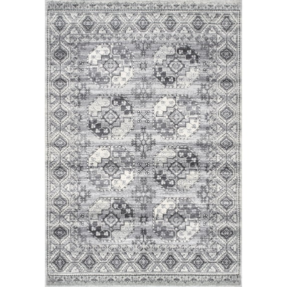 nuLOOM Shea Vintage Area Rug, 9' x 12', Gray