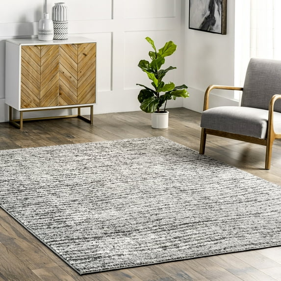 nuLOOM Sherill Abstract Transitional Area Rug, 7' 6" x 7' 6", Square, Sherill Grey