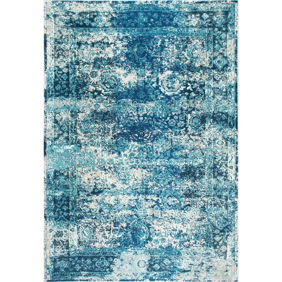 nuLOOM Shuler Vintage Area Rug, 6' 7" x 9', Ocean Blue