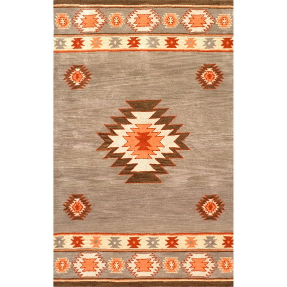 nuLOOM Shyla Abstract Wool Accent Rug, 2' x 3', Sage