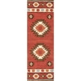 thumbnail image 1 of nuLOOM Shyla Abstract Wool Runner Rug, 2' 6" x 10', Wine, 1 of 2