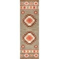 thumbnail image 1 of nuLOOM Shyla Abstract Wool Runner Rug, 2' 6" x 12', Sage, 1 of 2