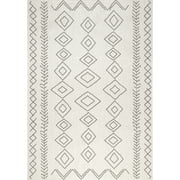 nuLOOM Sierra Moroccan Diamond Outdoor Area Rug, 5' 3" x 7' 6", Ivory