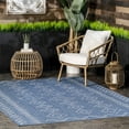 thumbnail image 1 of nuLOOM Sierra Moroccan Diamond Outdoor Area Rug, 7' 6" x 10' 9", Blue, 1 of 9