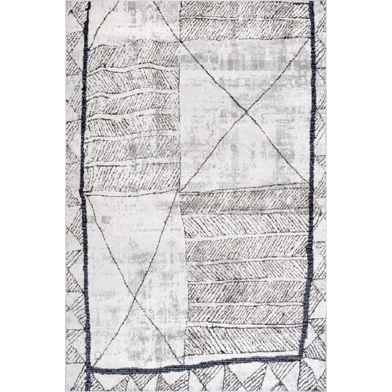 nuLOOM Simone Global-Inspired Moroccan Cotton Blend Area Rug, 5' 3" x 7' 7", Beige