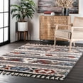 thumbnail image 1 of nuLOOM Skyla Tribal Shaggy Tassel Area Rug, 4' x 6', Multi, 1 of 2