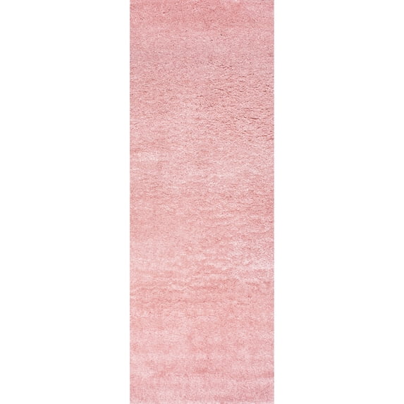 nuLOOM Soft & Plush Cloudy Shag Runner Rug, 2' 8" x 8', Baby Pink