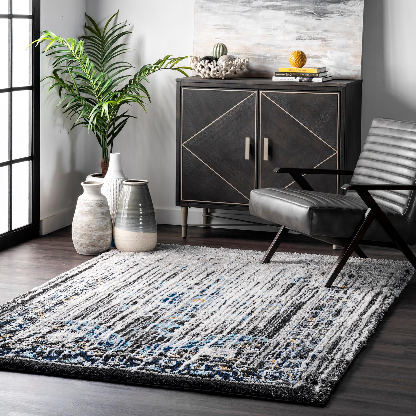 nuLOOM Solid Contemporary Area Rugs, Black