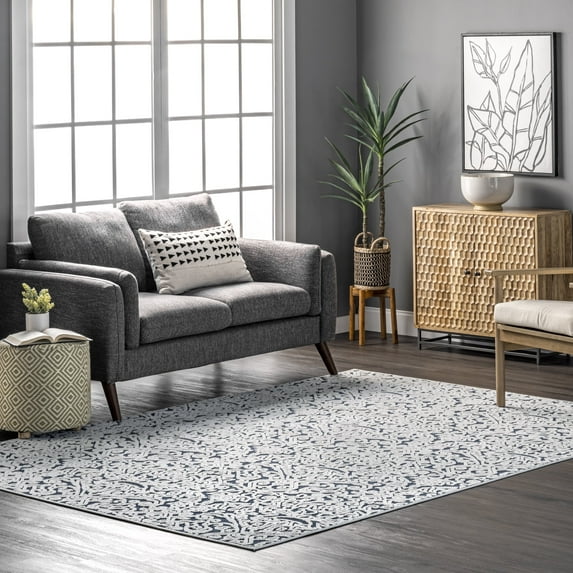 nuLOOM Sonia Textured Transitional Area Rug, 6' 7" x 9', Grey