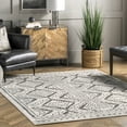 thumbnail image 1 of nuLOOM Spencer Aztec Trellis Area Rug, 4' x 6', Ivory, 1 of 9