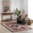 thumbnail image 1 of nuLOOM SplashGuard Machine Washable Area Rug, 6' x 6', Square, Rust, 1 of 11
