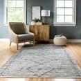 thumbnail image 1 of nuLOOM Stride Leather Tribal Flatweave Area Rug, 4' x 6', Gray, 1 of 4