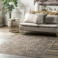 thumbnail image 1 of nuLOOM Sufia SpinClean Geometric Easy-Jute Machine Washable Area Rug, 4' x 6', Sufia Natural, 1 of 9