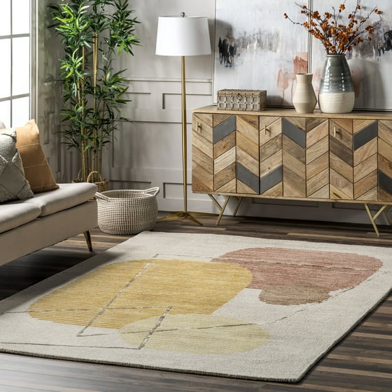 nuLOOM Susie Geometric Striped Wool Area Rug, 6' x 9', Ivory