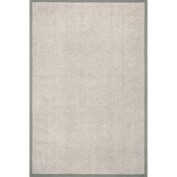 nuLOOM Suzanne Natural Textured Wool Area Rug, 5' x 8', Grey