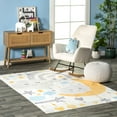 thumbnail image 1 of nuLOOM Sweet Dreams SpinClean Machine Washable Kids Area Rug, 3' x 5', Sweet Dreams White Multicolor, 1 of 7