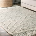 thumbnail image 1 of nuLOOM Tabatha Tassel Wool Area Rug, 8' 6" x 11' 6", Cream, 1 of 2