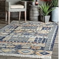 thumbnail image 1 of nuLOOM Taliyah Bohemian Fringe Indoor/Outdoor Area Rug, 6' 7" x 9', Multicolor, 1 of 4