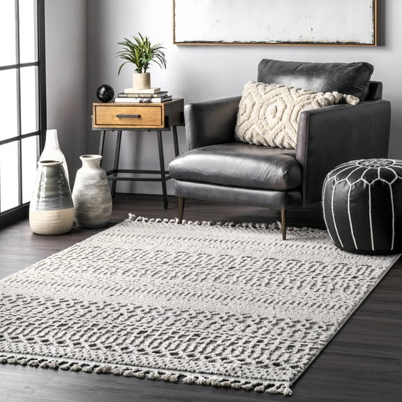 nuLOOM Talula Soft Textured Tassel Area Rug, 3' x 5', Talula Beige