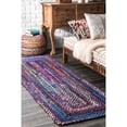 thumbnail image 1 of nuLOOM Tammara Bohemian Hand Braided Area Rug, 2' 6" x 6', Blue, 1 of 9