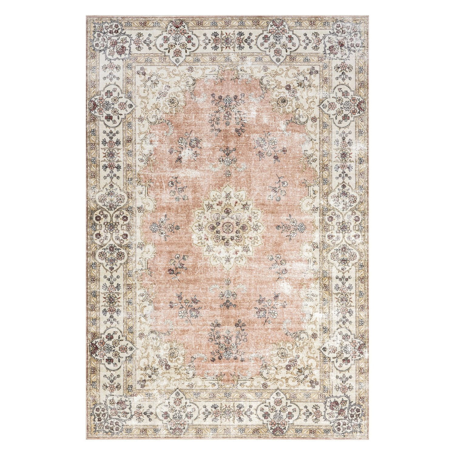 Handmade Bohemian Braided Cotton Round Rug, Blue Stripe, 4' Diameter