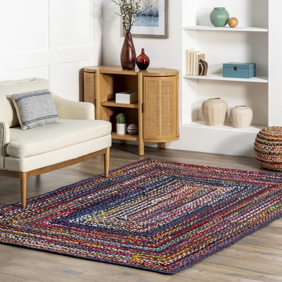nuLOOM Tammara Hand Braided Area Rug, 6', Blue