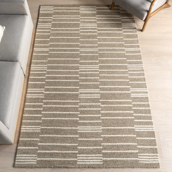 nuLOOM Tanaia Contemporary Striped Area Rug, 7' 6" x 9' 6", Tanaia Taupe