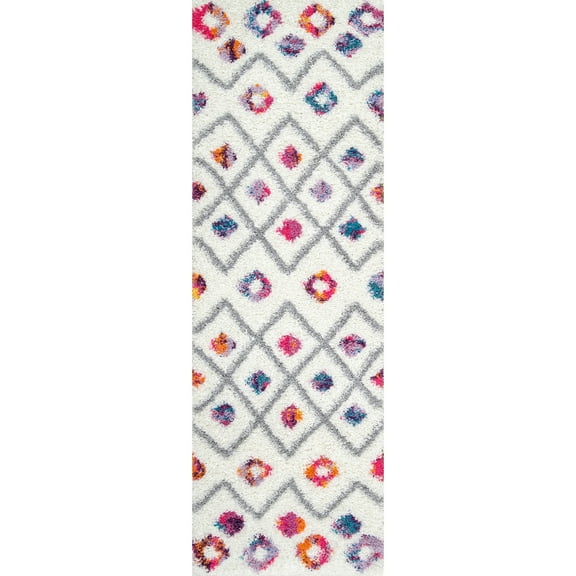 nuLOOM Tatyana Moroccan Shag Runner Rug, 2' 8" x 12', Pink