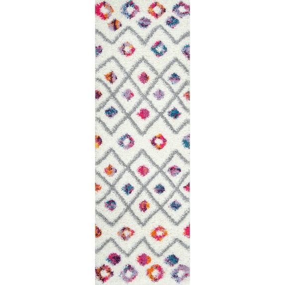 nuLOOM Tatyana Moroccan Shag Runner Rug, 2' 8" x 12', Pink