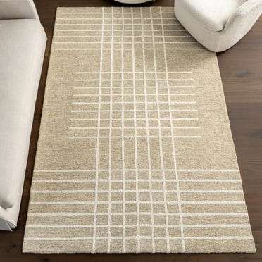 nuLOOM Teigen Contemporary Checkered Area Rug, 4' x 6', Teigen Beige