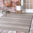 thumbnail image 1 of nuLOOM Teofila Aztec Indoor/Outdoor Accent Rug, 2' x 3', Gray, 1 of 3