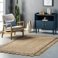 thumbnail image 1 of nuLOOM Tera Petals Braided Jute Area Rug, 4' x 6', Blue, 1 of 9