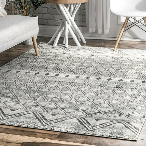 nuLOOM Teresa Moroccan Area Rug, 5' x 7' 5", Gray