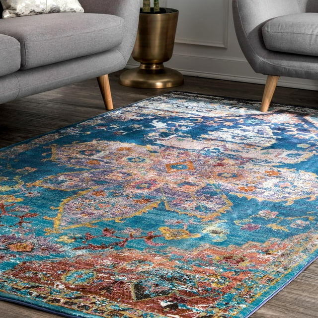 nuLOOM Terrell Floral Medallion Area Rug or Runner