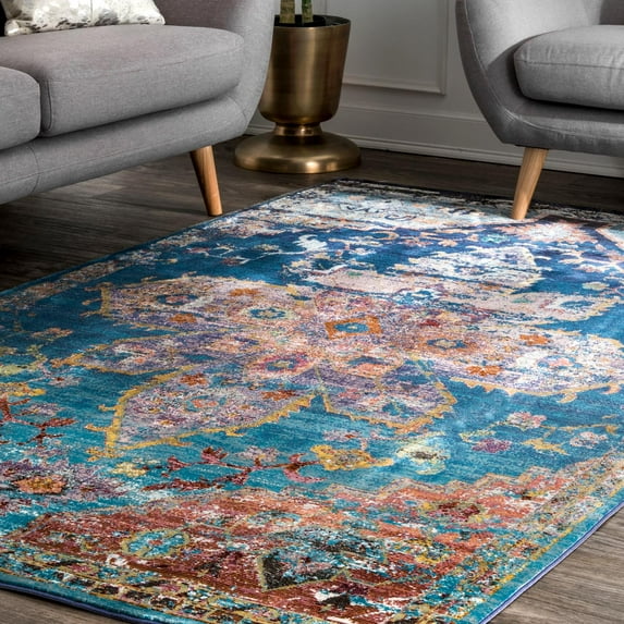 nuLOOM Terrell Floral Medallion Area Rug or Runner