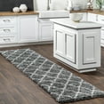 thumbnail image 1 of nuLOOM Tess Moroccan Shag Area Rug, 2' 8" x 8', Runner, Grey, 1 of 15