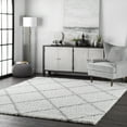 thumbnail image 1 of nuLOOM Tess Moroccan Shag Area Rug, 5' 3" x 7' 6", White, 1 of 10