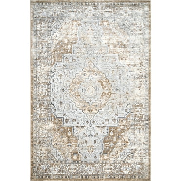 nuLOOM Thea Medallion Area Rug, 6', Beige